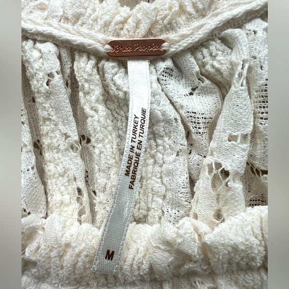 FREE PEOPLE Stacey Puff Sleeve Lace Top - Picture 10 of 12